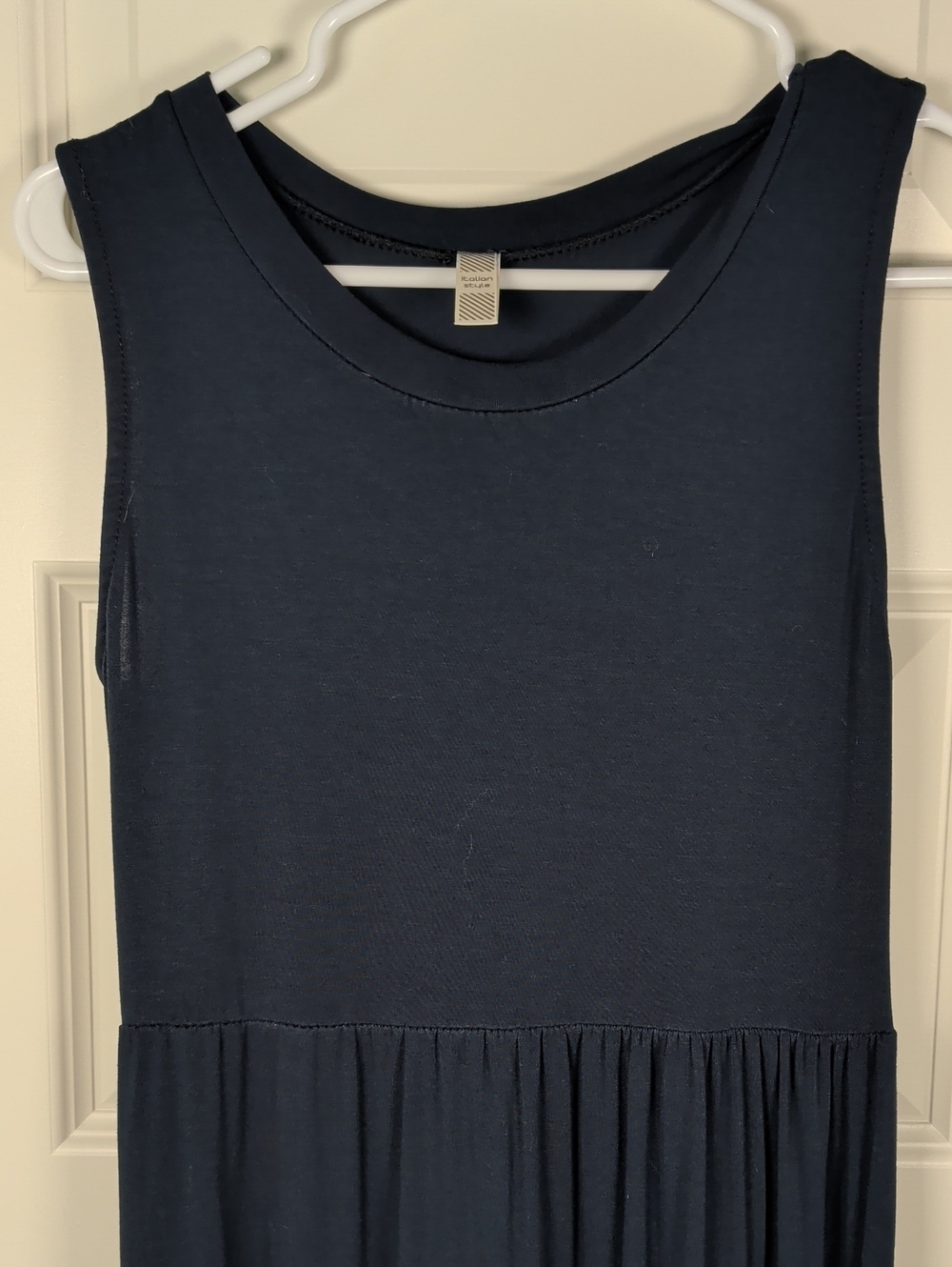 Italian Style Navy Crewneck Tee Dress - Picture 5 of 9